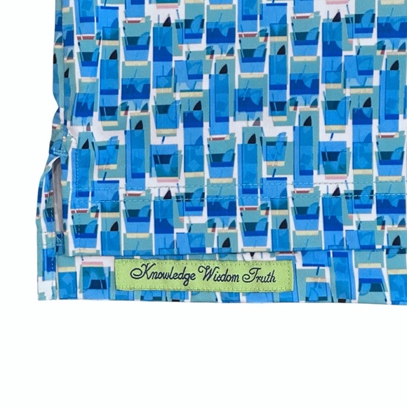 Robert Graham Tequila Sunrise Short Sleeve Performance Golf Polo Blue Mens Small - Picture 7 of 10